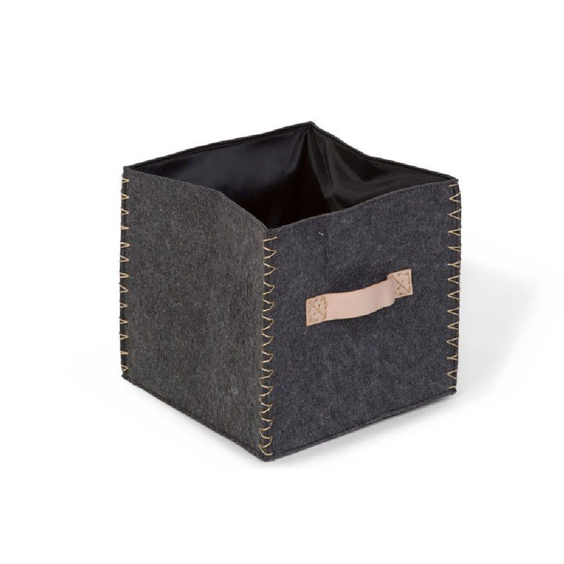 CHILDHOME - Składane pudełko filcowe 40 x 40 x 60 cm Anthracite/Gold