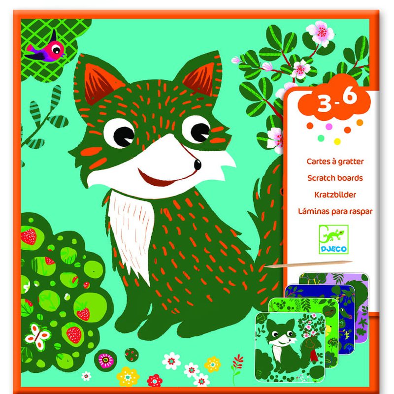 Djeco - Wydrapywanka dla maluchów ZWIERZĄTKA DJ09093