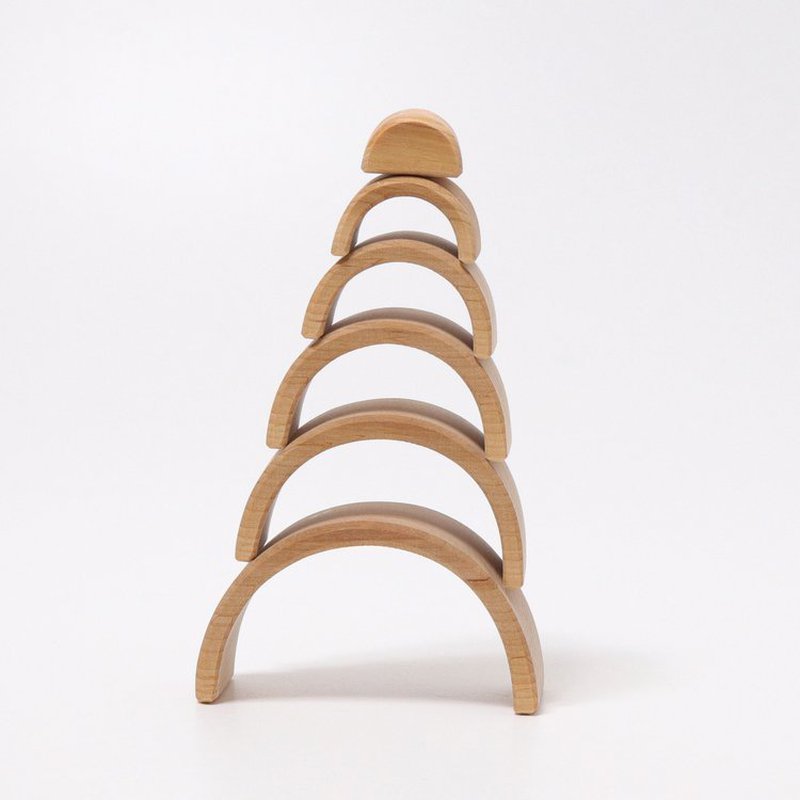 Drewniana Tęcza 6-elementowa 3+, naturalna, Grimm's