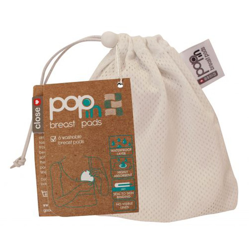 Close, Wielorazowe wkładki laktacyjne, 6 szt. CLOSE