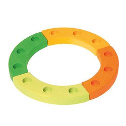 Grimm's - Drewniany Pierścień Urodzinowy, zielono-pomarańczowy, Grimm’s