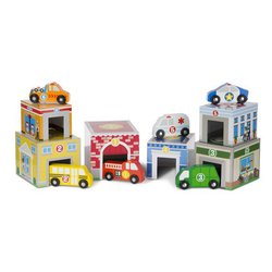 Melissa&Doug® - Budynki i pojazdy - piramida