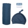 Lulujo Zestaw Kocyk + Czapka Navy Lulujo Zestaw Kocyk + Czapka Navy
