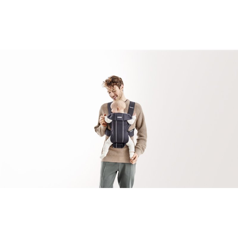 BABYBJORN MINI 3D Mesh – nosidełko, Antracytowy