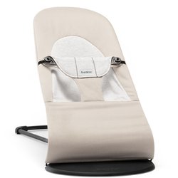 BABYBJORN - leżaczek BALANCE SOFT COTTON/JERSEY - Beżowy/Szary