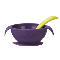 Silikonowa miseczka z przyssawką i łyżeczką, Passion splash, b.box
