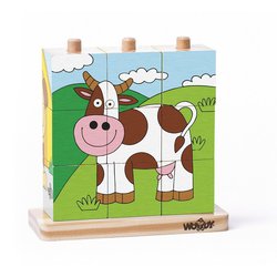 Woody - Klocki sześcienne na palikach farma