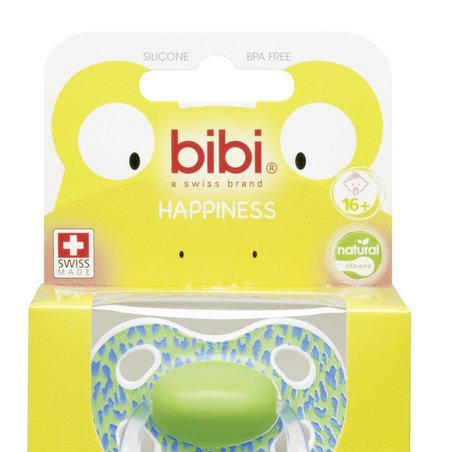 Bibi Swiss - Smoczek ortodontyczny uspokajający WILD BABY/pomarańczowy (SIL) HAPPINESS