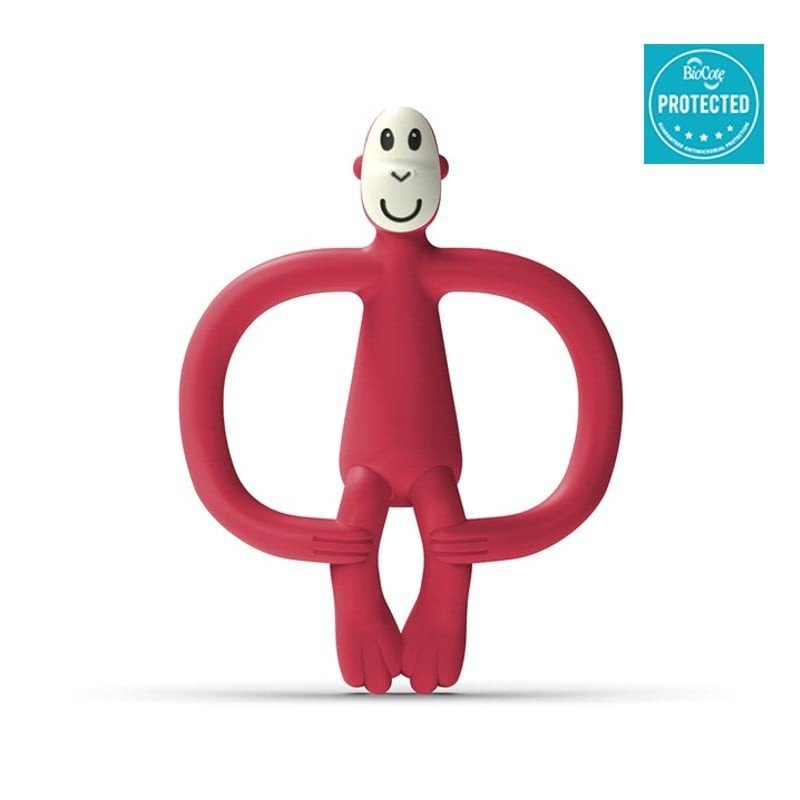 Matchstick Monkey Velvet Red Gryzak Masujący ze szczoteczką