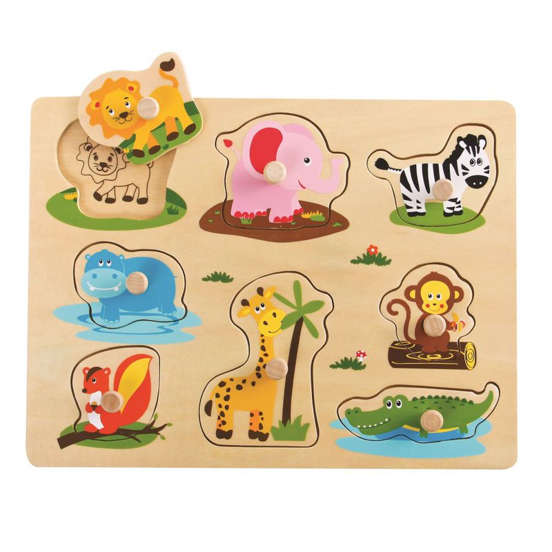 Lelin - Układanka z uchwytami Przyjaciele z dżungli