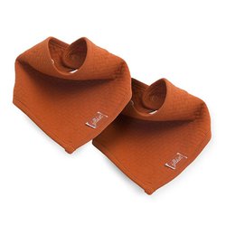 Jollein - Baby & Kids - Jollein - 2 śliniaki bandany Brick Velvet Rust