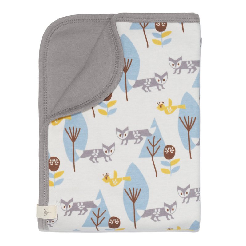 Fresk Kocyk z bawełny organicznej 80 x 100 cm Las Blue FRESK