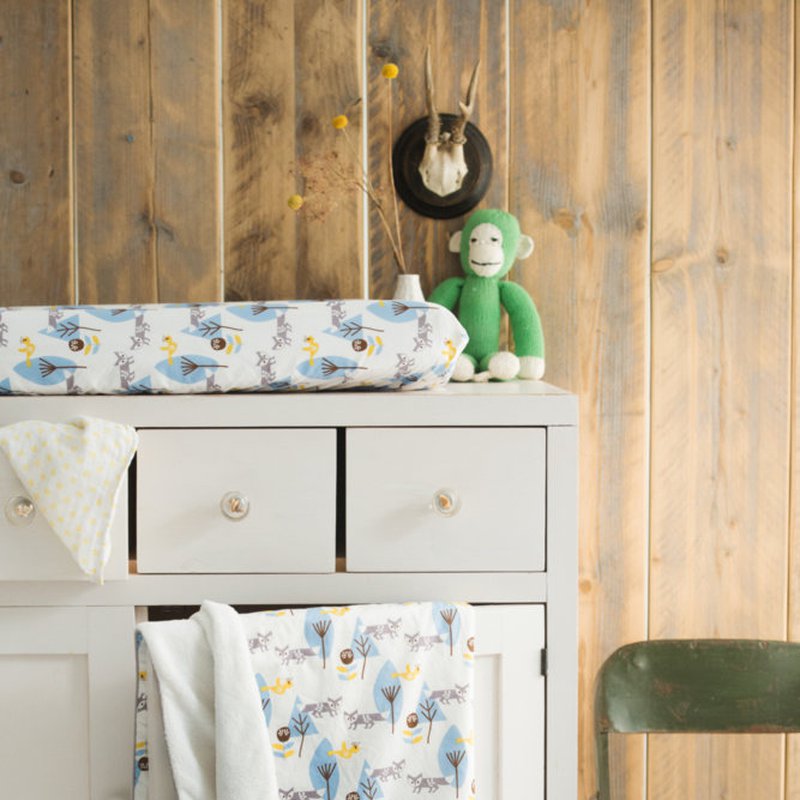 Fresk Kocyk z bawełny organicznej 80 x 100 cm Las Blue FRESK