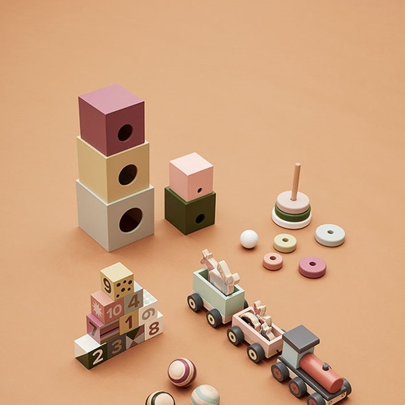 Kids Concept Edvin Klocki Drewniane 10szt