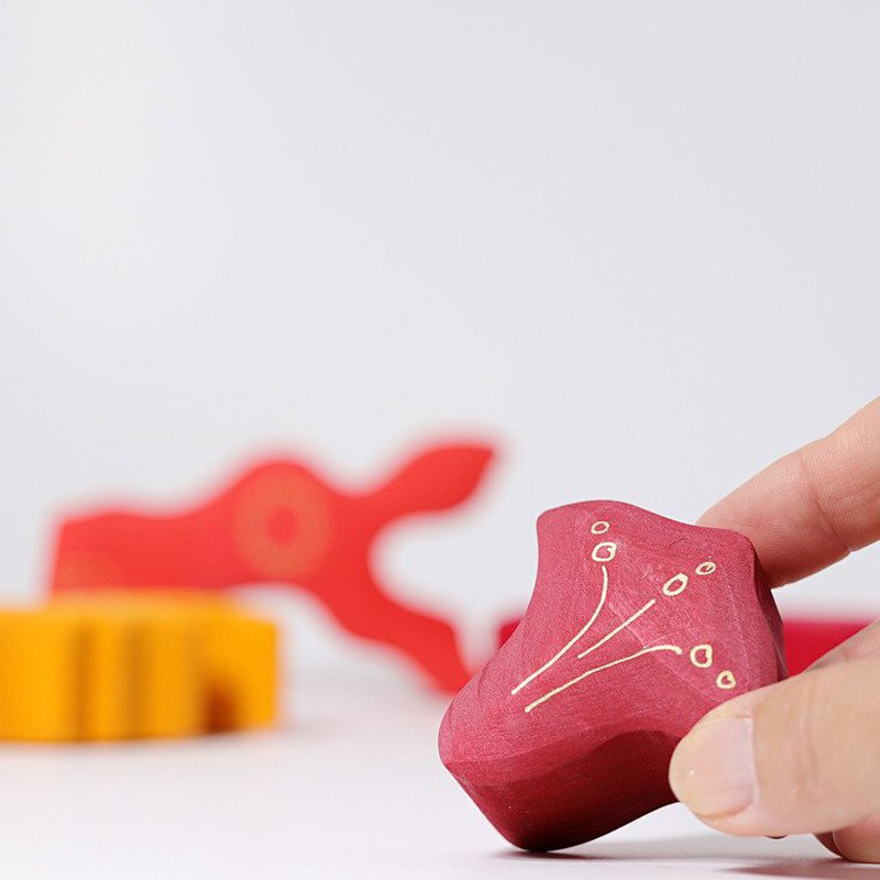 Kształty leśne 1+, czerwone, Grimm's