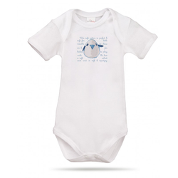 Lait Baby Organic Body Short Sleeve Tweet the Bird Blue