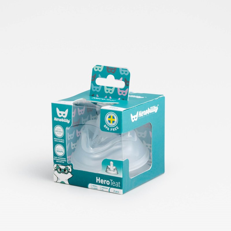 Herobility - smoczek antykolkowy HeroTeat, XS (0 m+), 2 szt.