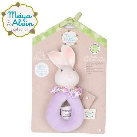 Meiya and Alvin - Meiya & Alvin - Havah Bunny Soft Rattle with Organic Teether Head