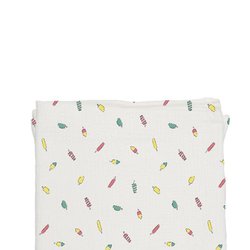 Baby Bites Pieluszka muślinowa 120 x 120 cm Ice-creams White BABY BITES