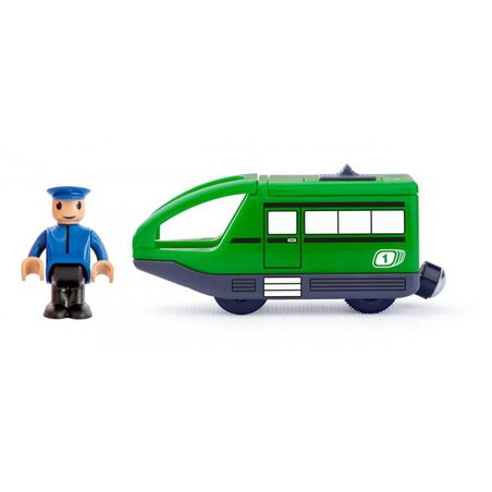 Woody - Pociąg z maszynistą na baterie zielony