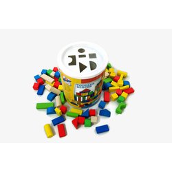 Woody - Klocki drewniane w wiaderku 100 szt