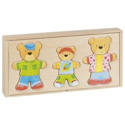 Goki® - Goki - Puzzle ubierz misie kolorowe