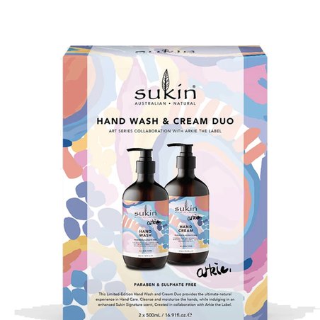 Sukin, Zestaw prezentowy ARKIE, żel i balsam do rąk, 2x500ml SUKIN