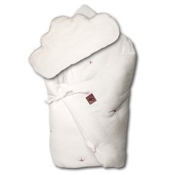 Hi Little One - zestaw kołderka z podusią/ rożek 2 w 1 WHITE