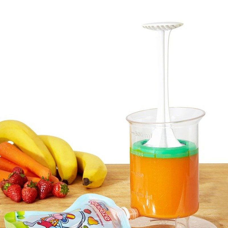 Fill n Squeeze - Pojemnik do napełniania saszetek 5 saszetek i szczoteczka,  Fill'n Squeeze