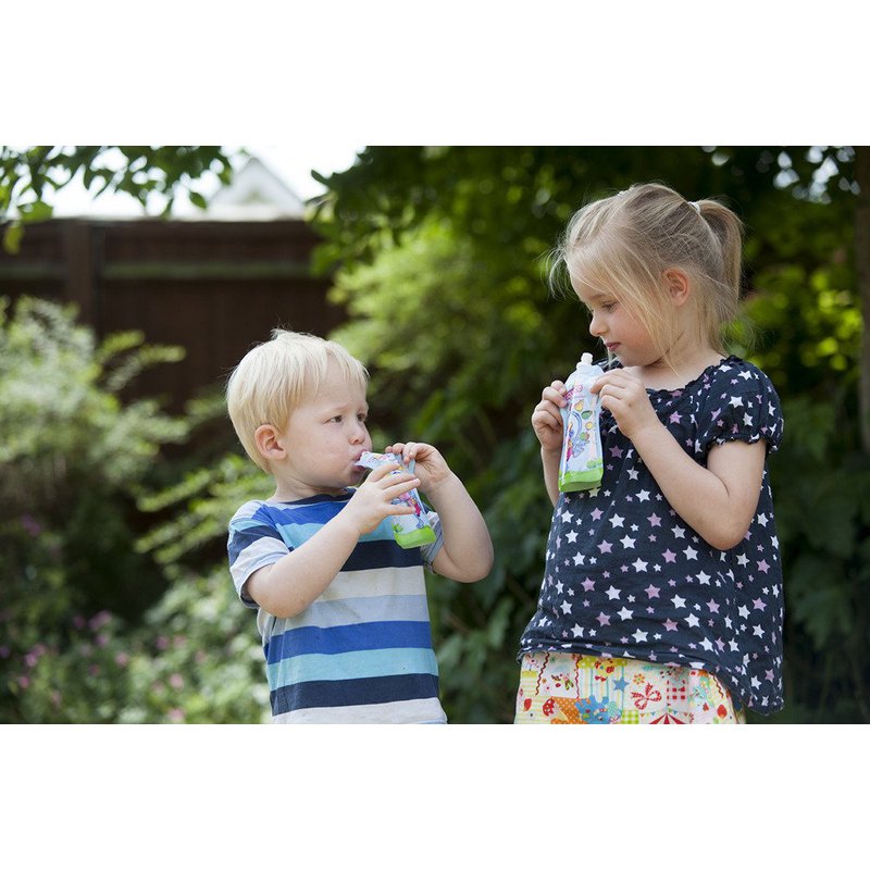 Fill n Squeeze - Pojemnik do napełniania saszetek 5 saszetek i szczoteczka,  Fill'n Squeeze