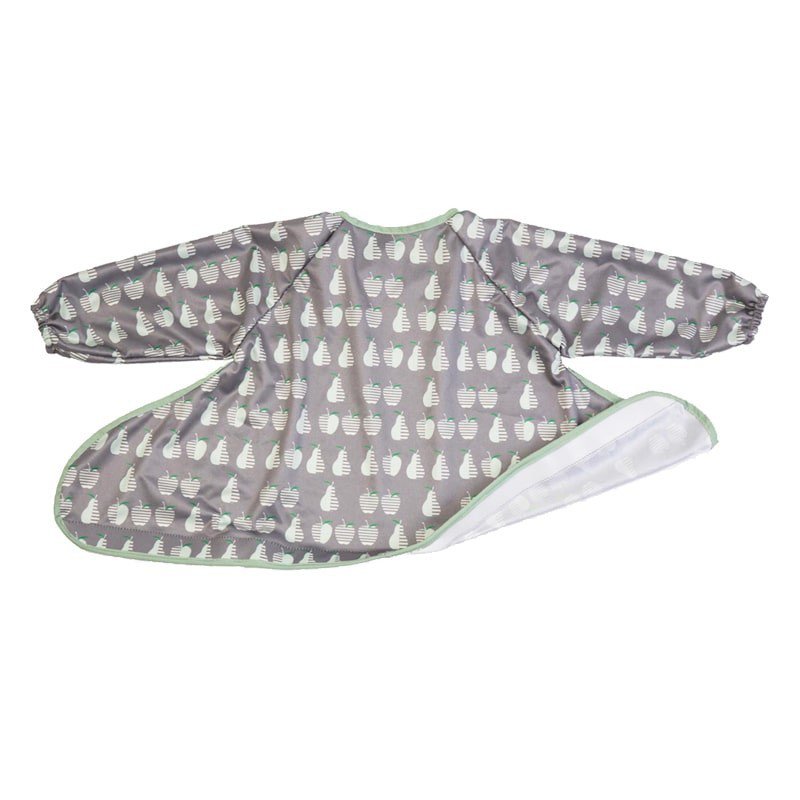 BLW Tidy Tot Bib Grey Apple & Pear śliniak fartuszkowy