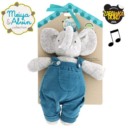 Meiya and Alvin - Meiya & Alvin - Alvin Elephant Musical Lulluby Doll with Soft Head