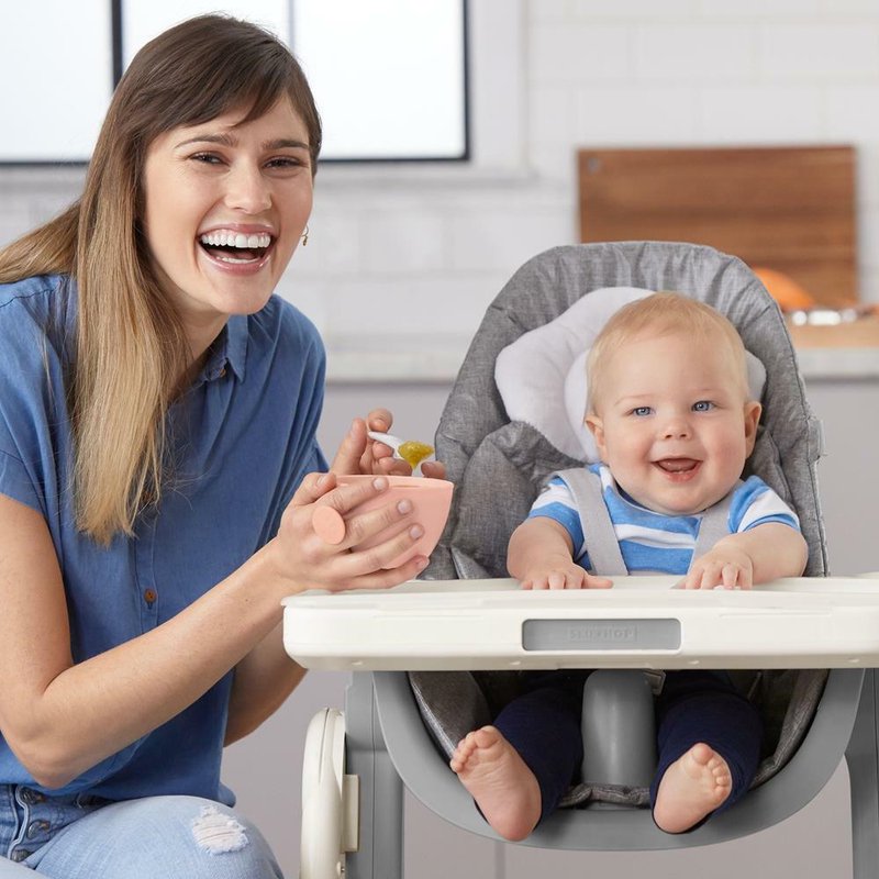 Skip Hop - Zestaw misek Easy-Grab Grey/Soft Coral