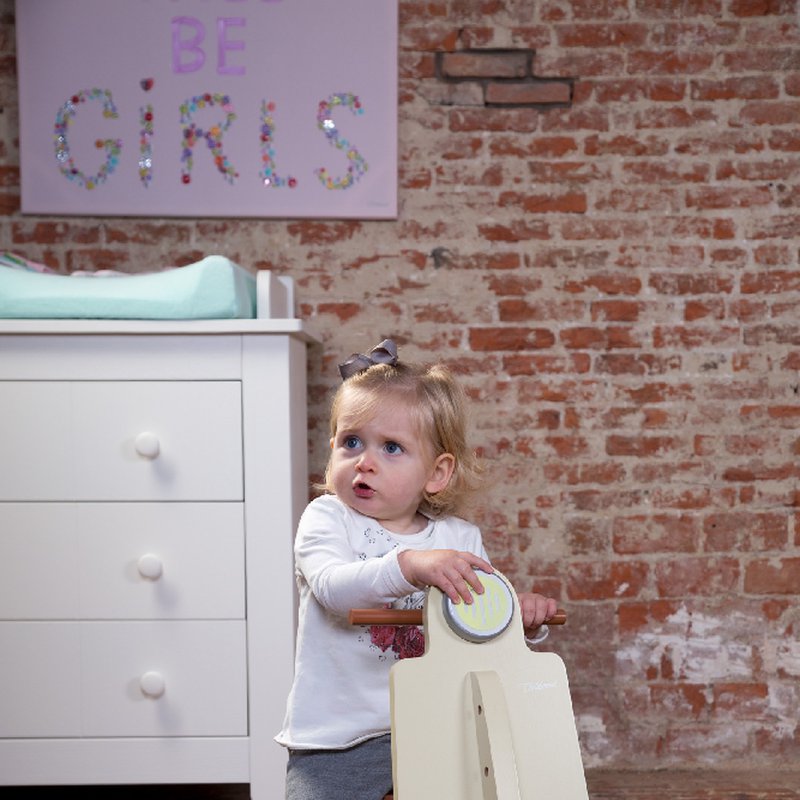 CHILDHOME - Bujak na biegunach skuter Vintage Cream