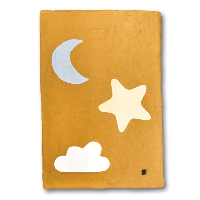 Hi Little One - kocyk muslinowy/ kołderka Day & Night Mustard