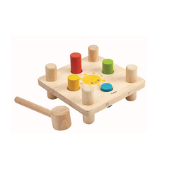 Drewniana plansza z kołkami i młotkiem, Plan Toys®