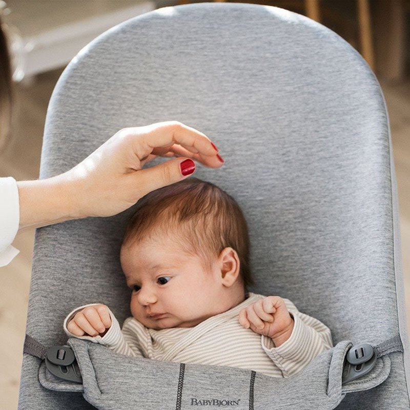 BABYBJORN - leżaczek BLISS 3D Jersey - Jasny Szary
