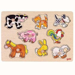 Goki® - Układanka z uchwytami, Zwierzęta , Goki 57873