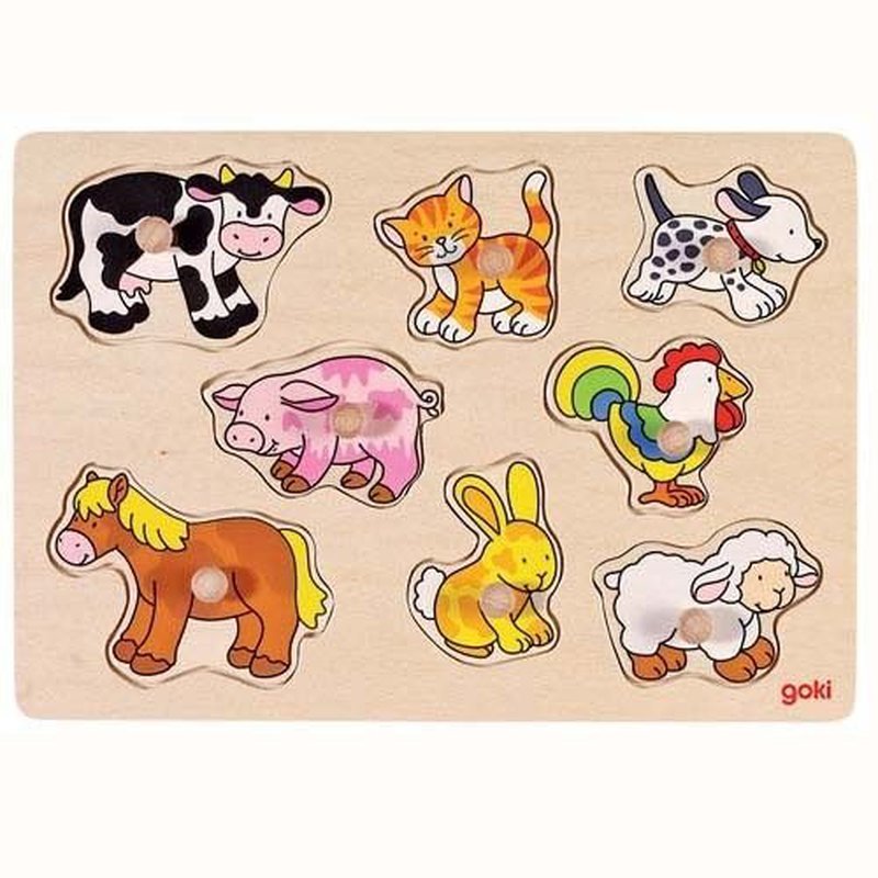 Goki® - Układanka z uchwytami, Zwierzęta , Goki 57873