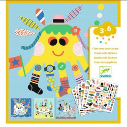 Djeco - Zestaw art. z naklejkami  MORSKIE STWORKI DJ08931