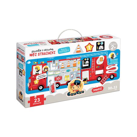 CzuCzu 6500955 Puzzle z dziurką 23 el. Wóz Strażacki 2+
