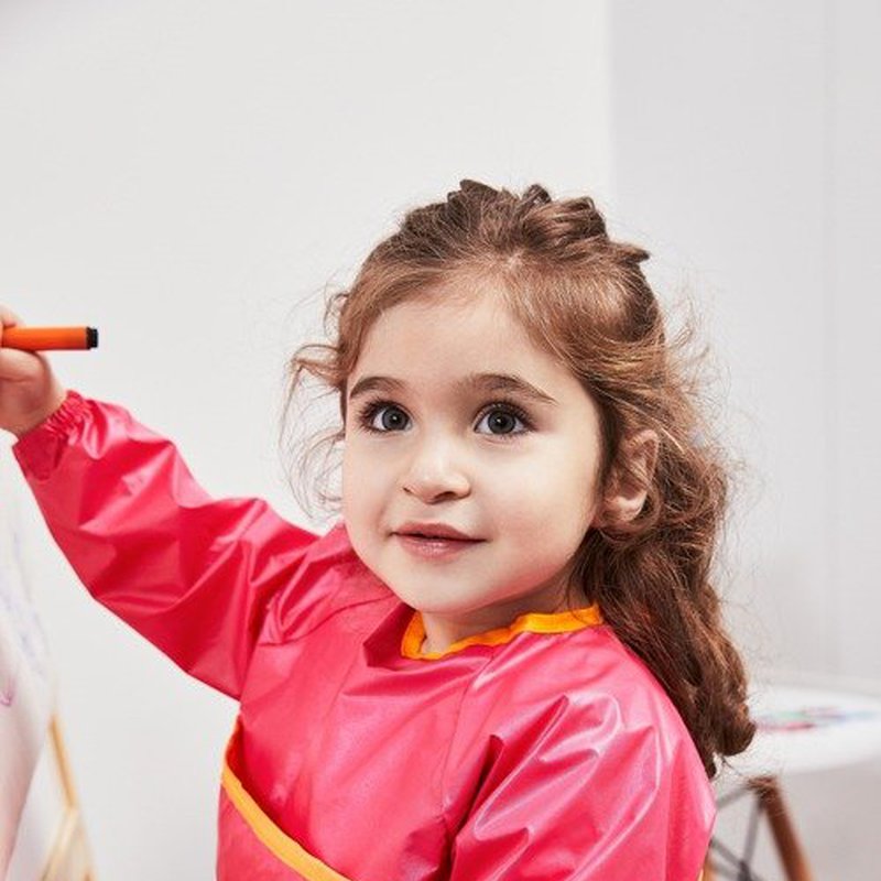 Fartuszek-śliniaczek wodoodporny z rękawami, Lemon Sherbet, b.box