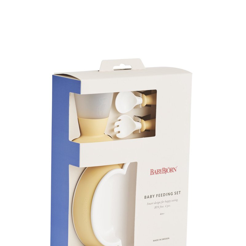 BABYBJORN - zestaw do karmienia - Powder Yellow