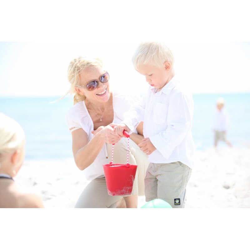 Funkit world - Składane wiaderko do wody i piasku Scrunch Bucket - Czerwony