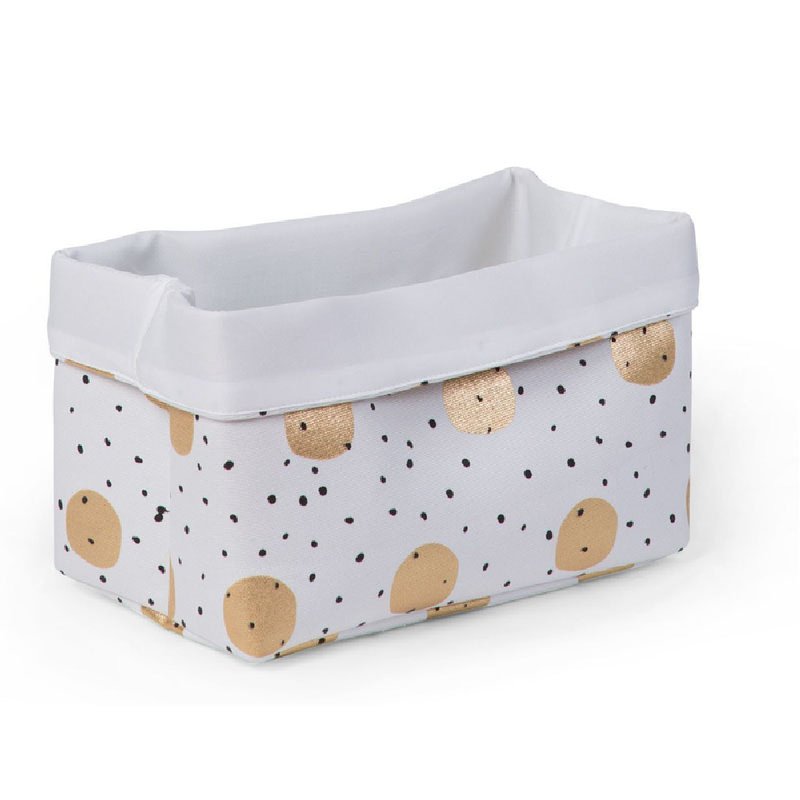 CHILDHOME - Pudełko płócienne 32 x 20 x 20 cm Gold Dots