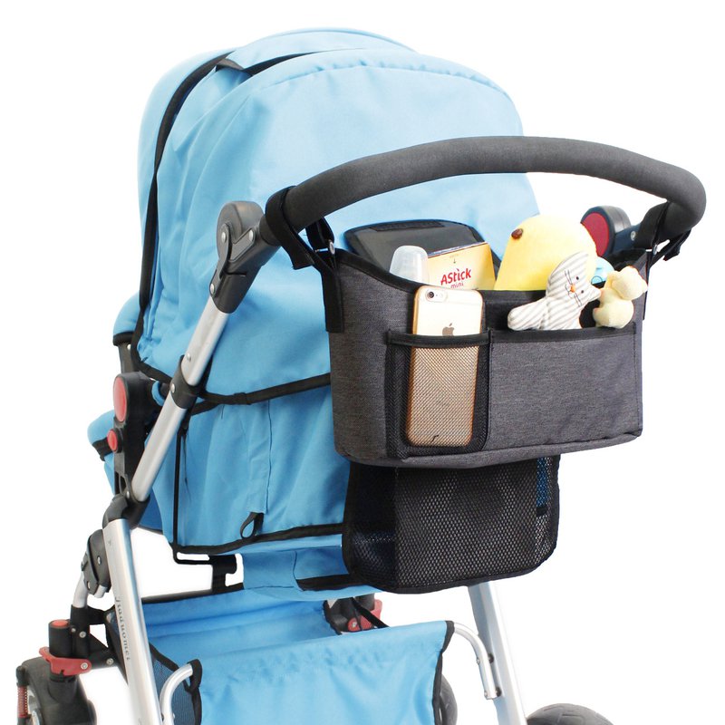 Baby Dan - Organizer do wózka, szary melanż