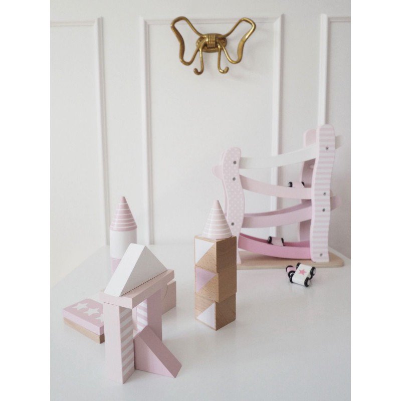 Klocki drewniane pastelowe  w wiaderku 50 szt Jabadabado JaBaDaBaDo