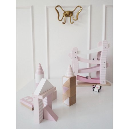 Klocki drewniane pastelowe  w wiaderku 50 szt Jabadabado JaBaDaBaDo