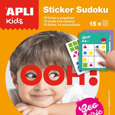 Gra podróżna z naklejkami Apli Kids - Sudoku kształty