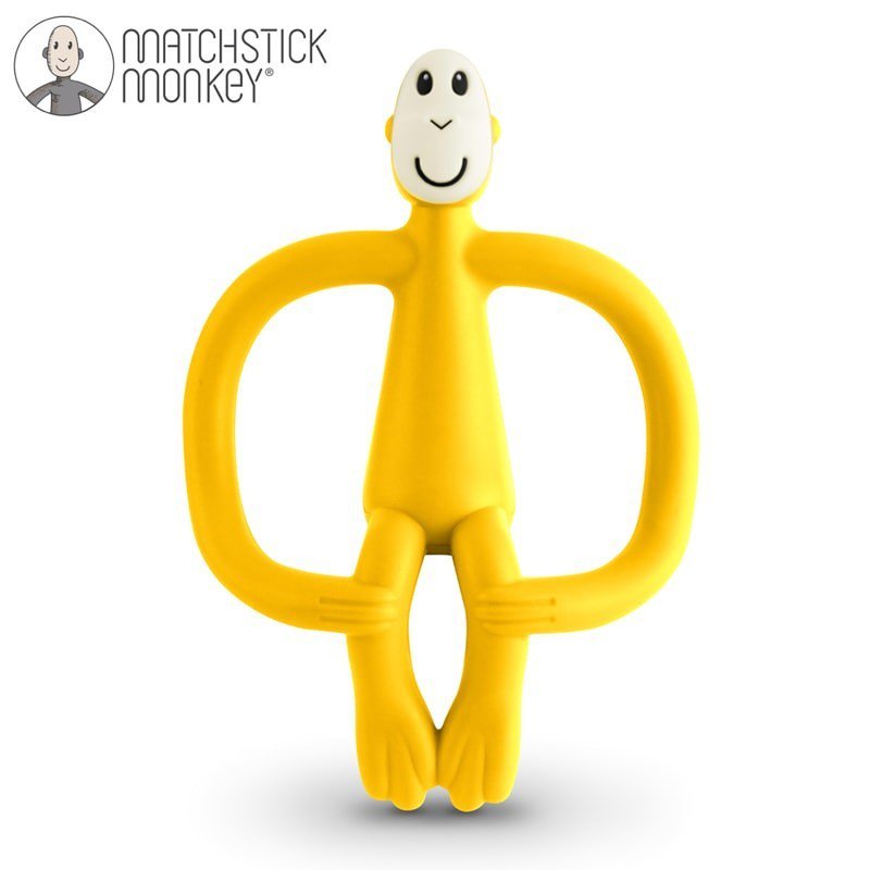 Matchstick Monkey Yellow Gryzak Masujący ze Szczoteczką